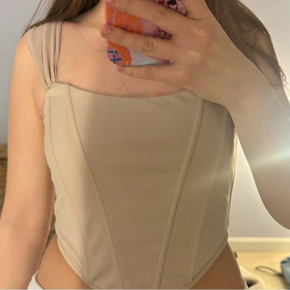 Elegant Beige Women's Top